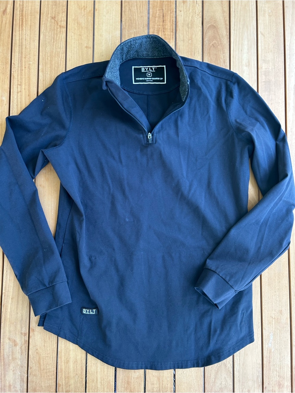 BYLT Women’s Fairway Quarter Zip Jacket Navy Size Medium Golf Jacket